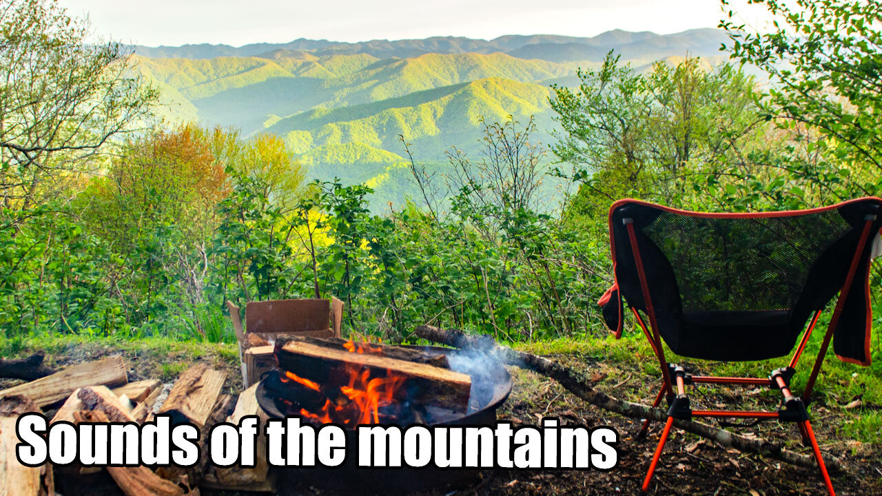 Peaceful Camping Sounds with Campfires and Heavy Rain on the top of the Smoky Mountains