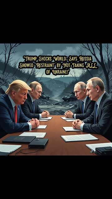 "Trump Shocks World: Says Russia Showed 'Restraint by Not Taking ALL of Ukraine!"