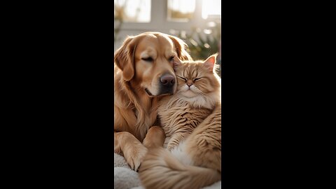 Cats and dogs are best friends ❤️❤️#fyp #usa🇺🇸 #cat #dog #Love #tiktok #pets #friends