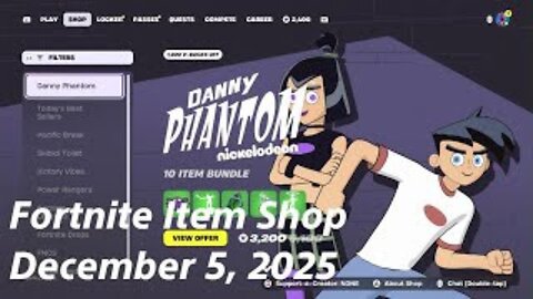 Fortnite Item Shop|December 5, 2025(*New* Danny Phantom Bundle)