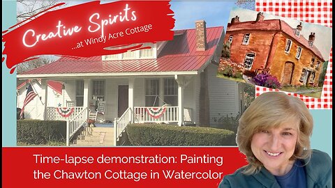 Chawton Cottage in watercolor