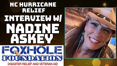 LIVE Interview w/ Nadine Askey Pt. 2 - North Carolina Hurricane Relief