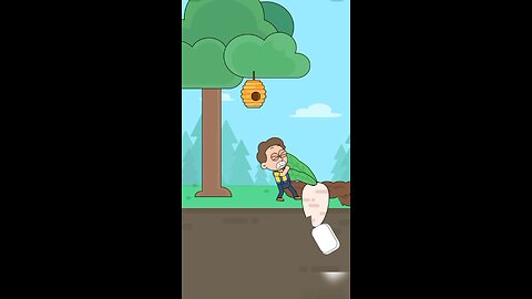 He hit the tree while pulling vegetables… the beehive fell! #shorts
