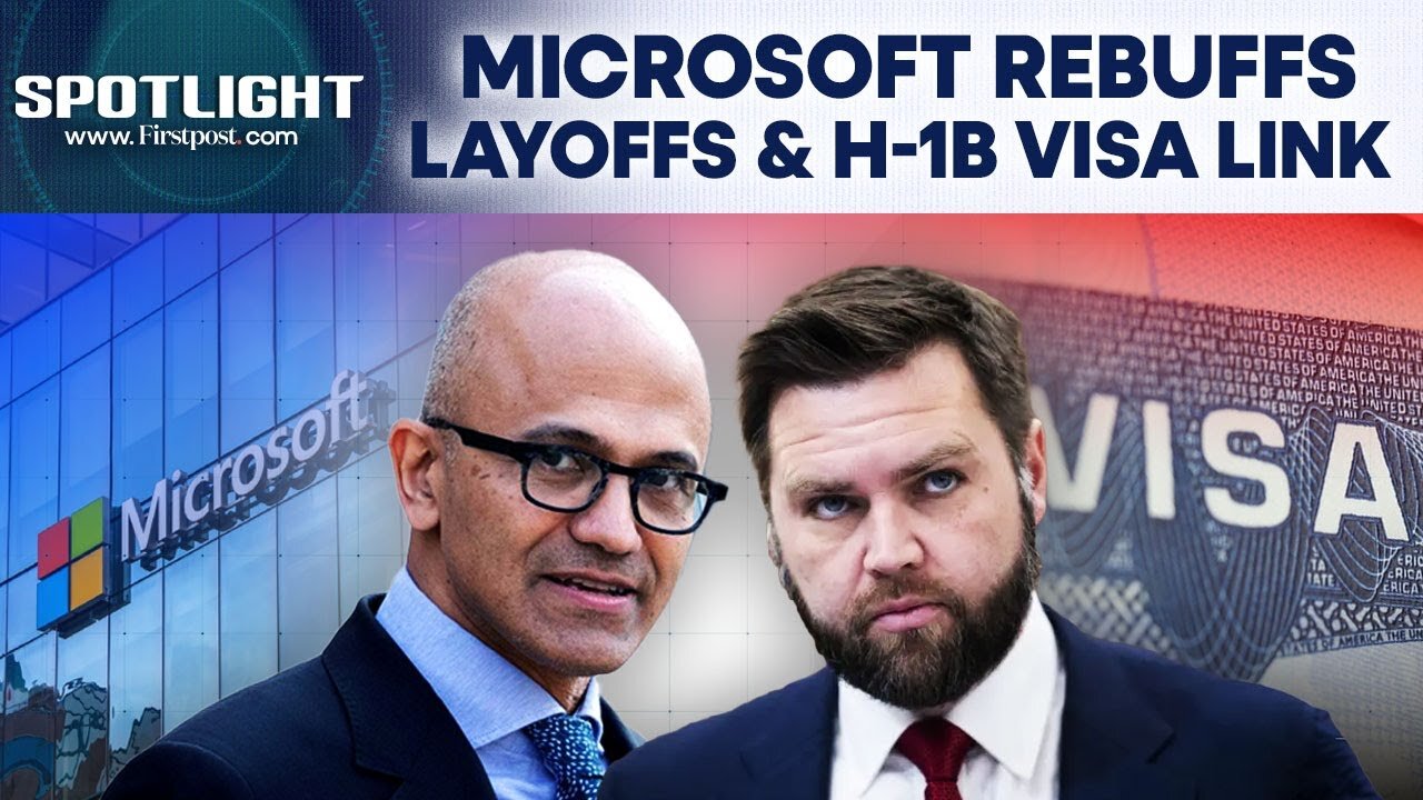 Microsoft Responds To H-1B Visa Criticism after JD Vance's Layoff Rebuke | Spotlight | N18G