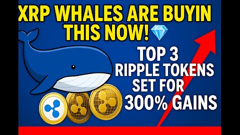 XRP WHALES ARE BUYING THIS NOW! 💎 Top 3 Ripple Tokens Set for 300% Gains |Why THIS Historic Move 