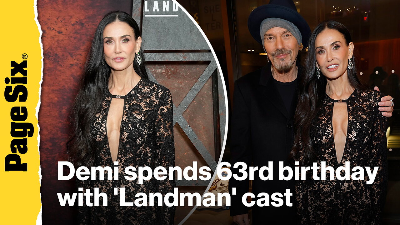 Demi Moore celebrates her 63rd birthday with Landman cast at NYC premiere