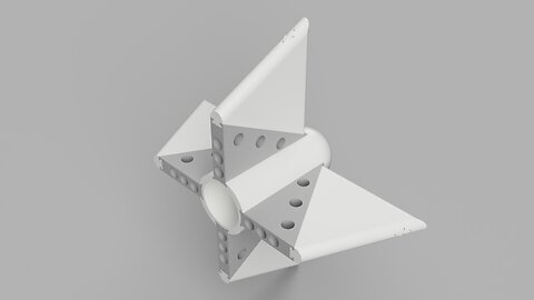 Batwing Cross Quad EDF VTOL Plane (Props)