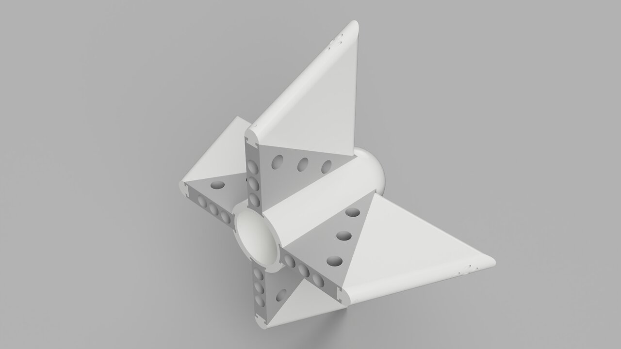 Batwing Cross Quad EDF VTOL Plane (Props)
