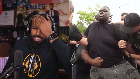 Myron laughs at people crash out while police arrest them