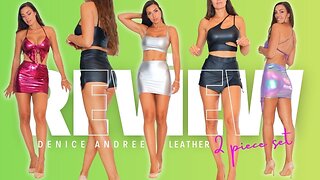 Shiny HOT 💣 2 Piece set LEATHER Review #Shein PU #leather
