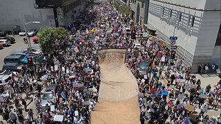 Thousands Out at “No Kings” Protest in Downtown Los Angeles