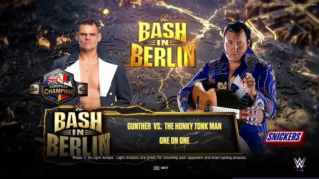 WWE 2k25 Gunther(c) vs Honky Tonk Man