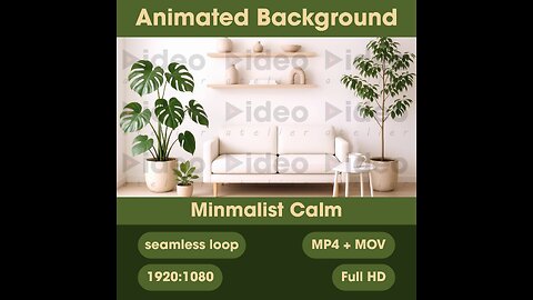 ☕Minimalist Office Zoom Teams Streamer Background Home Office Low Stim Seamless Ambient Calm Modern
