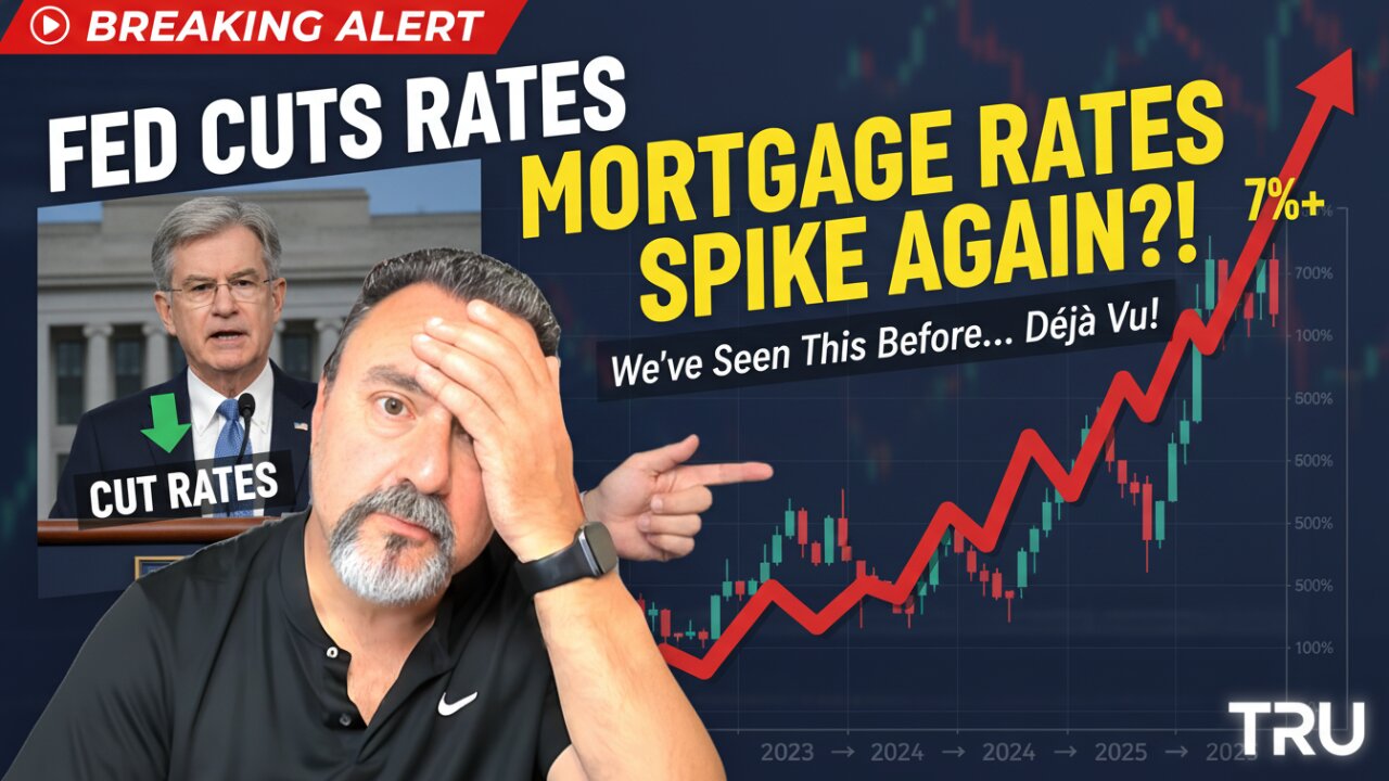 Fed Cuts Rates — But Mortgage Rates SPIKE Again? Déjà Vu!