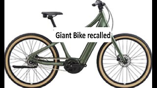 Giant EV bike recalled may just break