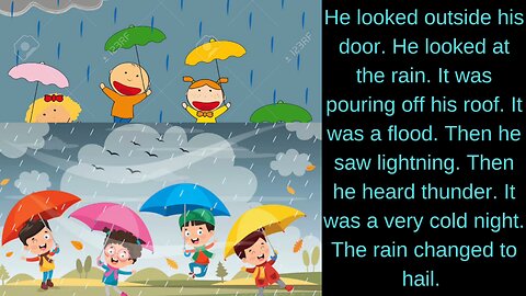 English Stories the rain and the hail.