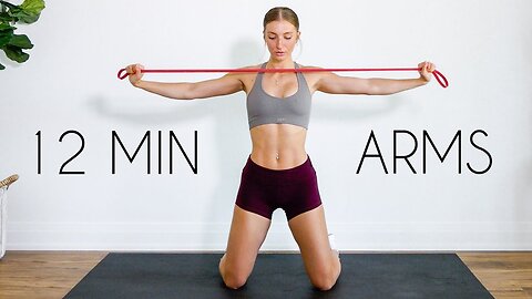 12 Min Upper Body Resistance Band Workout 💪 | At-Home Strength Training