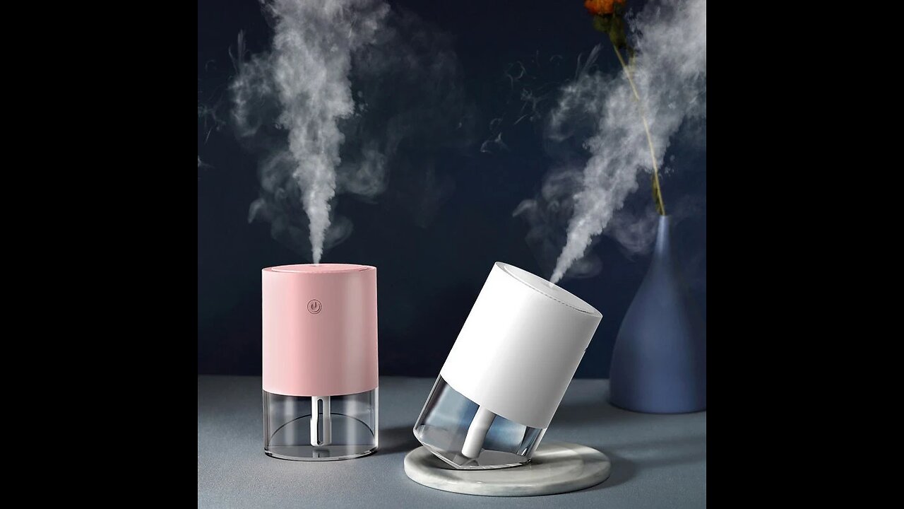 Portable Rechargeable Humidifier, with LED Light, Fine Mist & Quiet Operation, for Bedroom, Desk