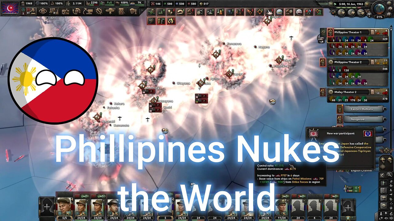HOI4 Phillipines Nukes The World