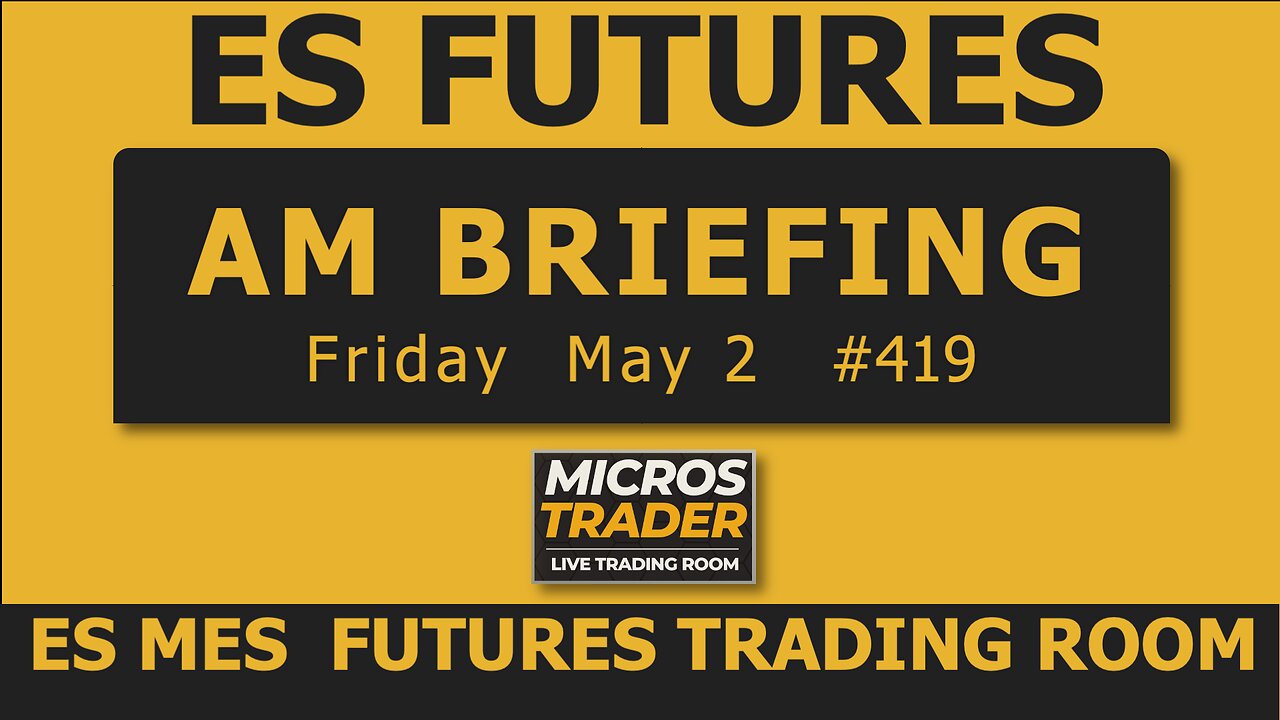 Fri ES MES Technical Analysis, Tips, Key Levels, Trading Room, & Scalping System 05/02/2025