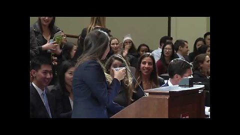 Harvard Law Student Faints Mid Argument Then Gets Right Back To Work!