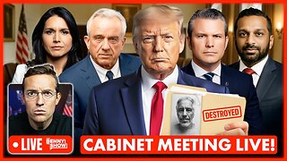 LIVE Trump Cabinet Meeting Soon at White House As Former CIA Agent Says Epstein Docs DESTROYED?!