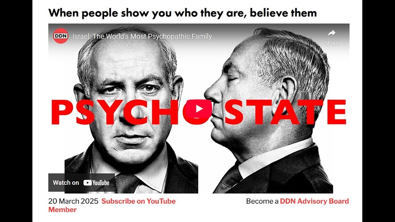 Israel: The World's Most Psychopathic Family