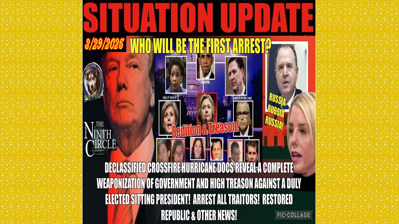 SITUATION UPDATE 3/29/25 - No way out, Declass Of Crossfire Hurr, Major Arrests Coming, Gene Decode