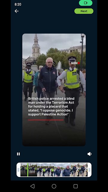 🚨🇬🇧 Meanwhile in the UK Blind Disabled Man is arrested by British Police under the Terrorsts