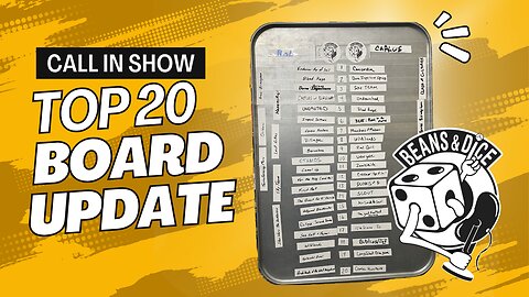 Top 20 Games Played Update | Board Game Call In Show | May 1st