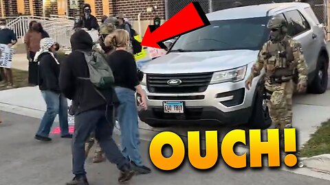 She attempted to STOP this ICE vehicle in its tracks...