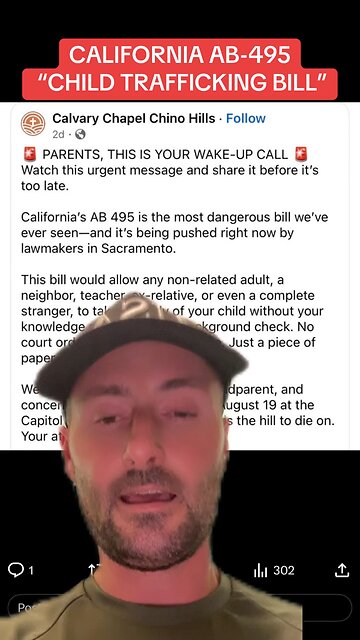Bill-495 California kids trafficking bill!