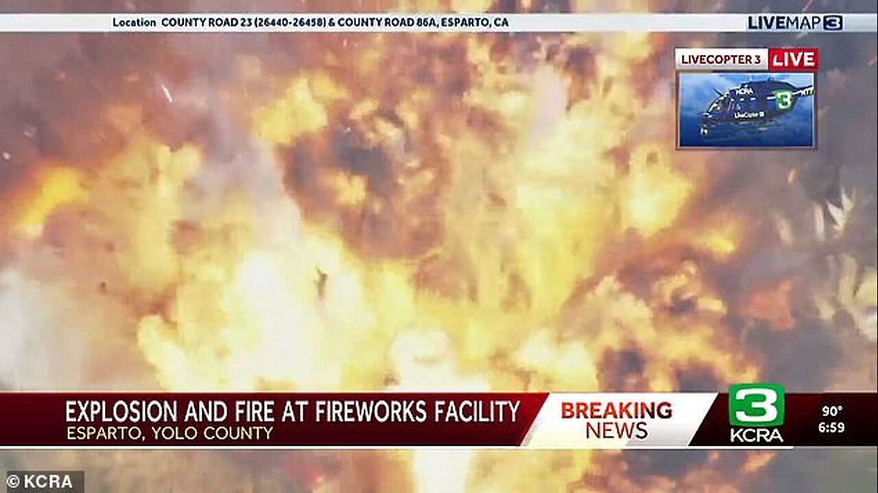 BREAKING: Fireworks Facility Explodes in California