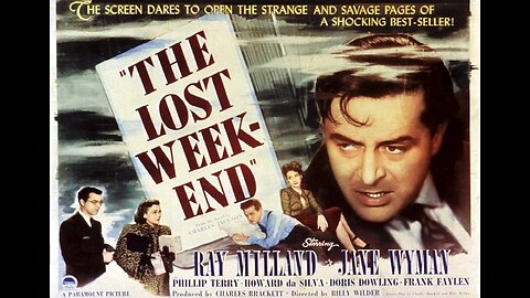 Ray Milland THE LOST WEEKEND 1945 Noir Horror of Drunken Binge Ending in an Asylum FULL MOVIE in HD