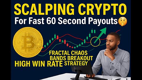 CRYPTO SCALPING For Fast 60 Second Payouts🤫 My Fractal Chaos Bands Breakout Strategy HIGH WIN RATE