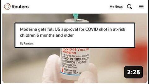 MODERNA'S COVID VACCINE FULLY APPROVED FOR CHILDREN???
