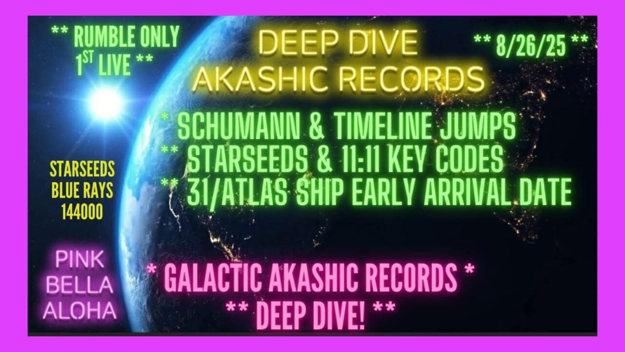 GALACTIC Akashic Records LIVE w/Pink Bella Aloha - Schumann Resonance & Solar Flares * 3I/Atlas Update * Starseeds & 11:11 Code