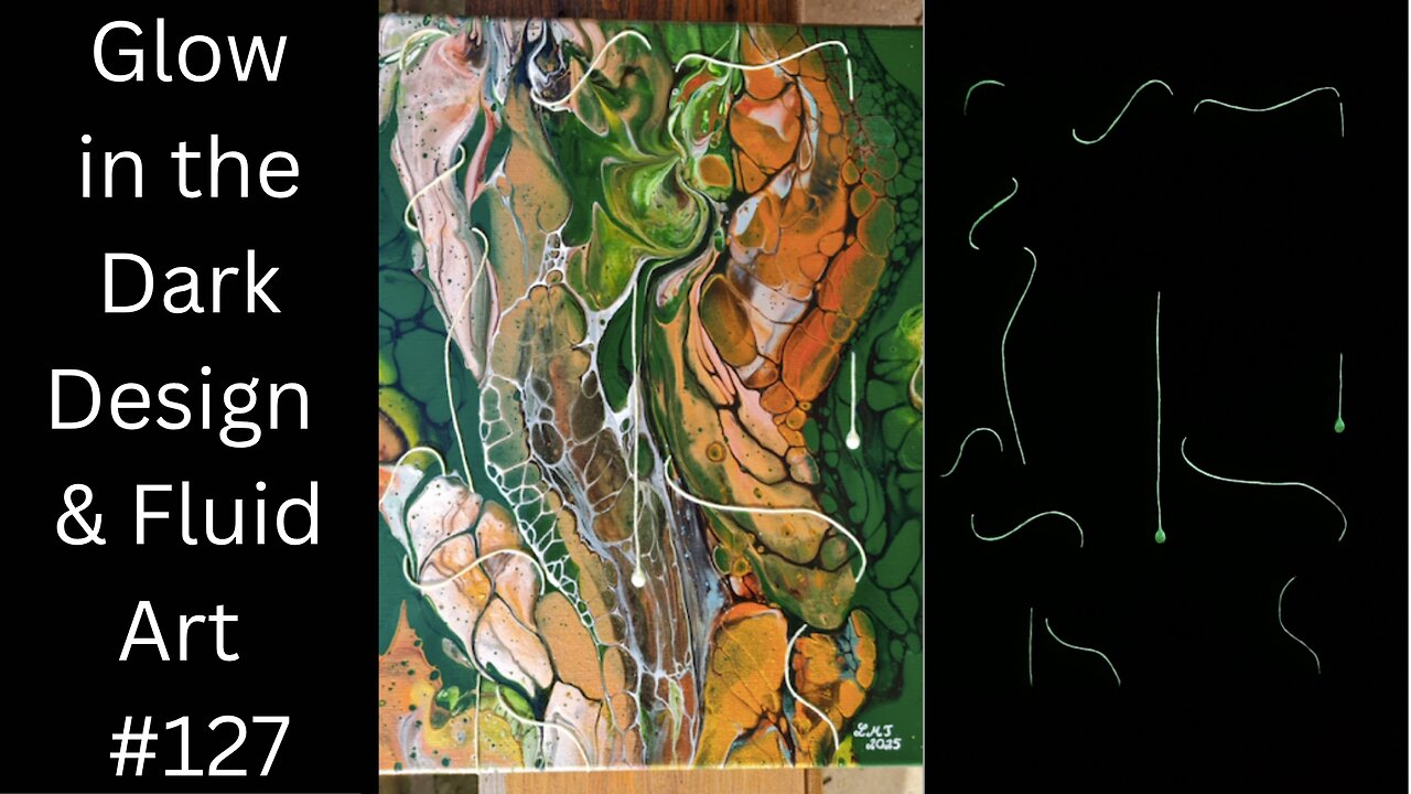 Glow in the Dark Design & Fluid Art ❤️‍🔥Pouring Acrylics❤️‍🔥 HaAppy Flow #127 #painting #fypシ