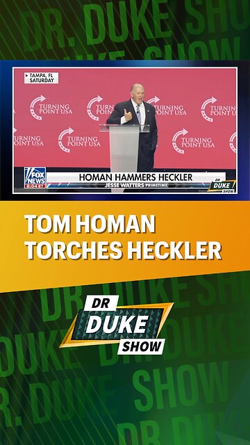 🔥Tom Homan Torches Heckler