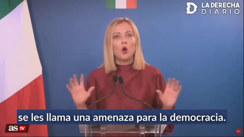 Meloni: "Hoje, quando Trump, Meloni ou Milei falam, são chamados de 'ameaça à democracia'.