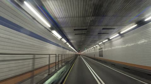 4K Driving thru from Holland Tunnel New York City NYC Manhattan to New Jersey NJ ASMR
