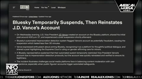 Bluesky Temporarily Suspends, Then Reinstates J.D. Vance’s Account 6/19/25