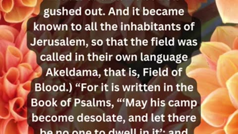 Journey of faith and spiritual growth Acts 1:18-20 Daily Bible Verse