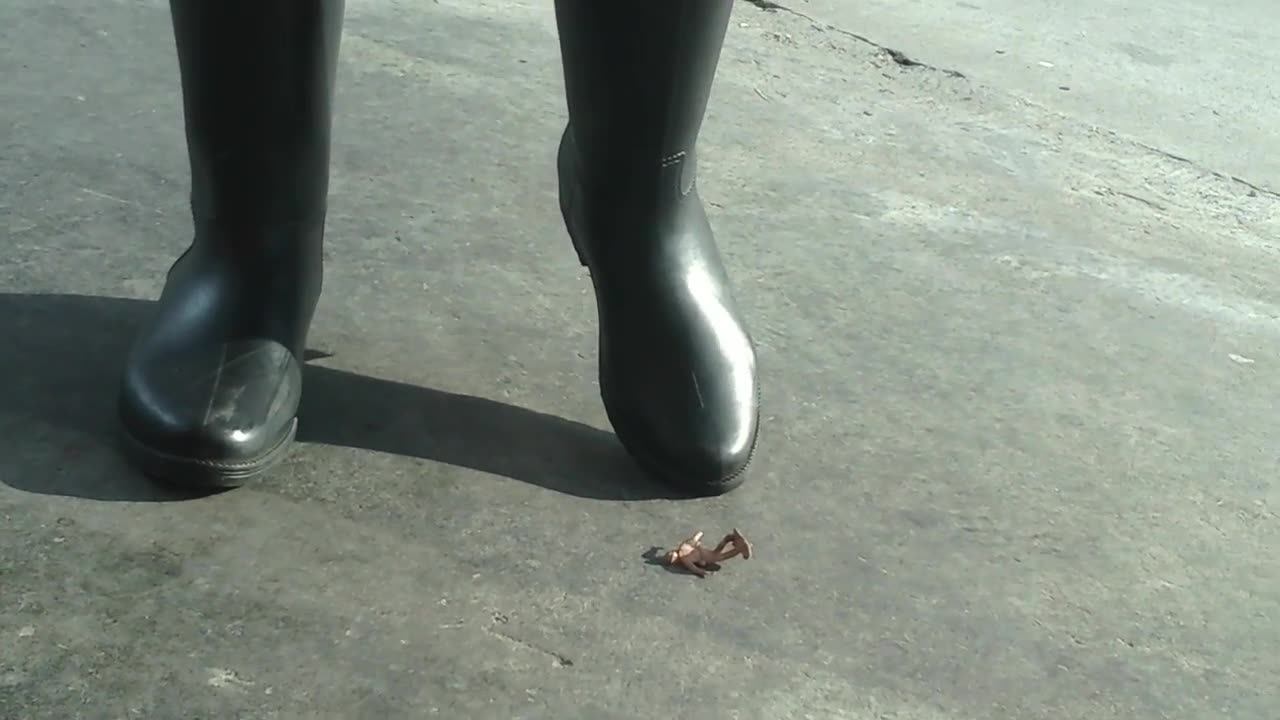 Army Giantess Boot Crush - Candid