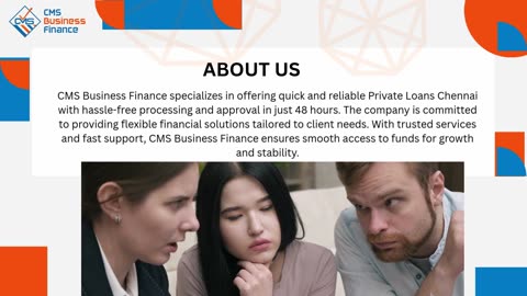 Private Loans Chennai - CMS Business Finance