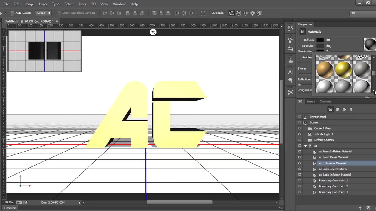 How to Make 3D Text - Photoshop CC Tutorial