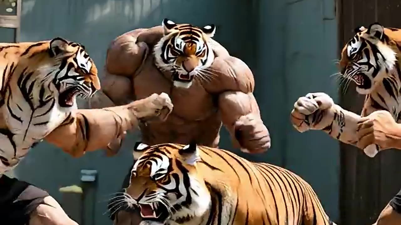 How dare the orange cat steal the tiger's child?