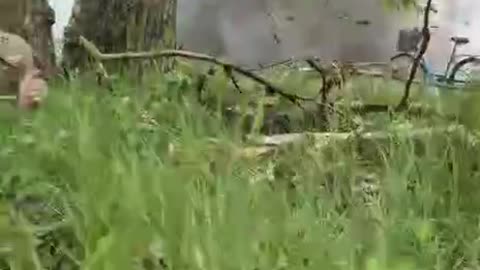 A strike on the positions of a separate bicycle regiment of the Armed Forces of the Russian
