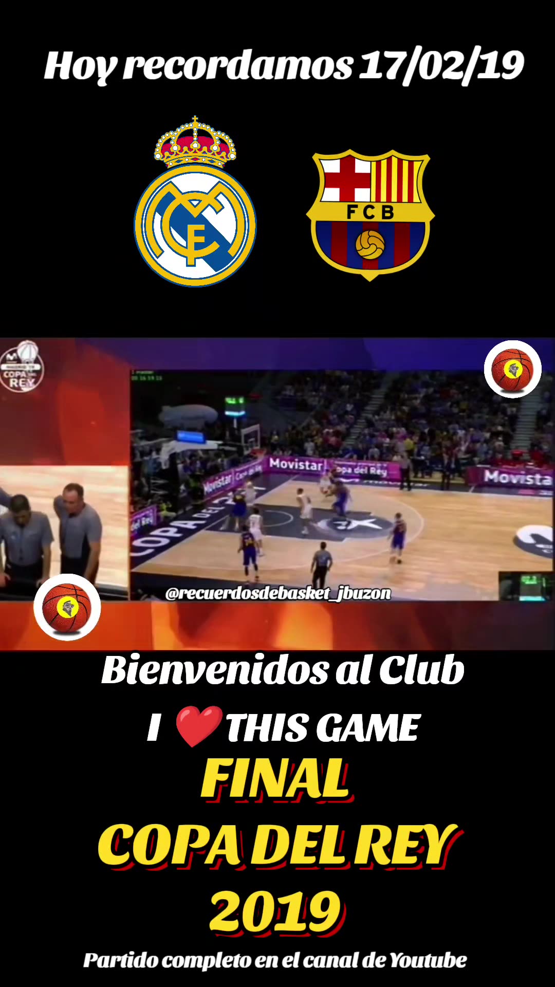 Real Madrid vs Barcelona FINAL COPA DEL REY ACB19