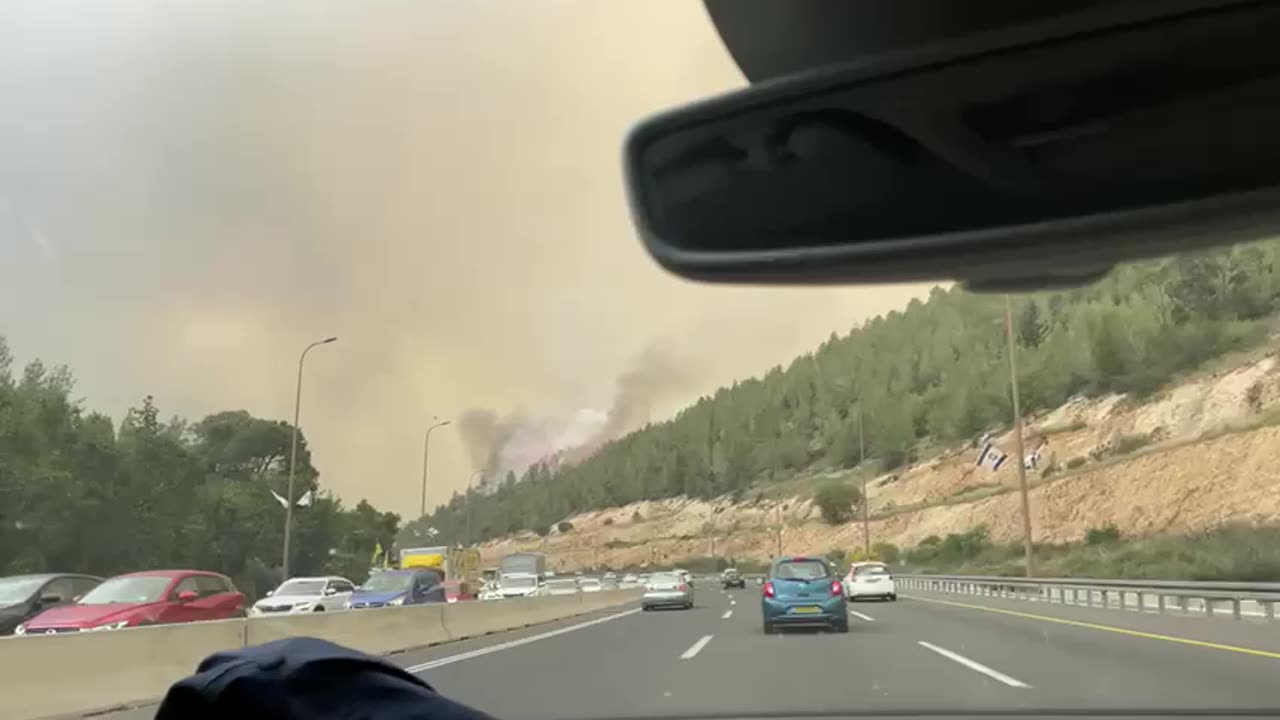 Massive wildfires are raging through the hills of Jerusalem.